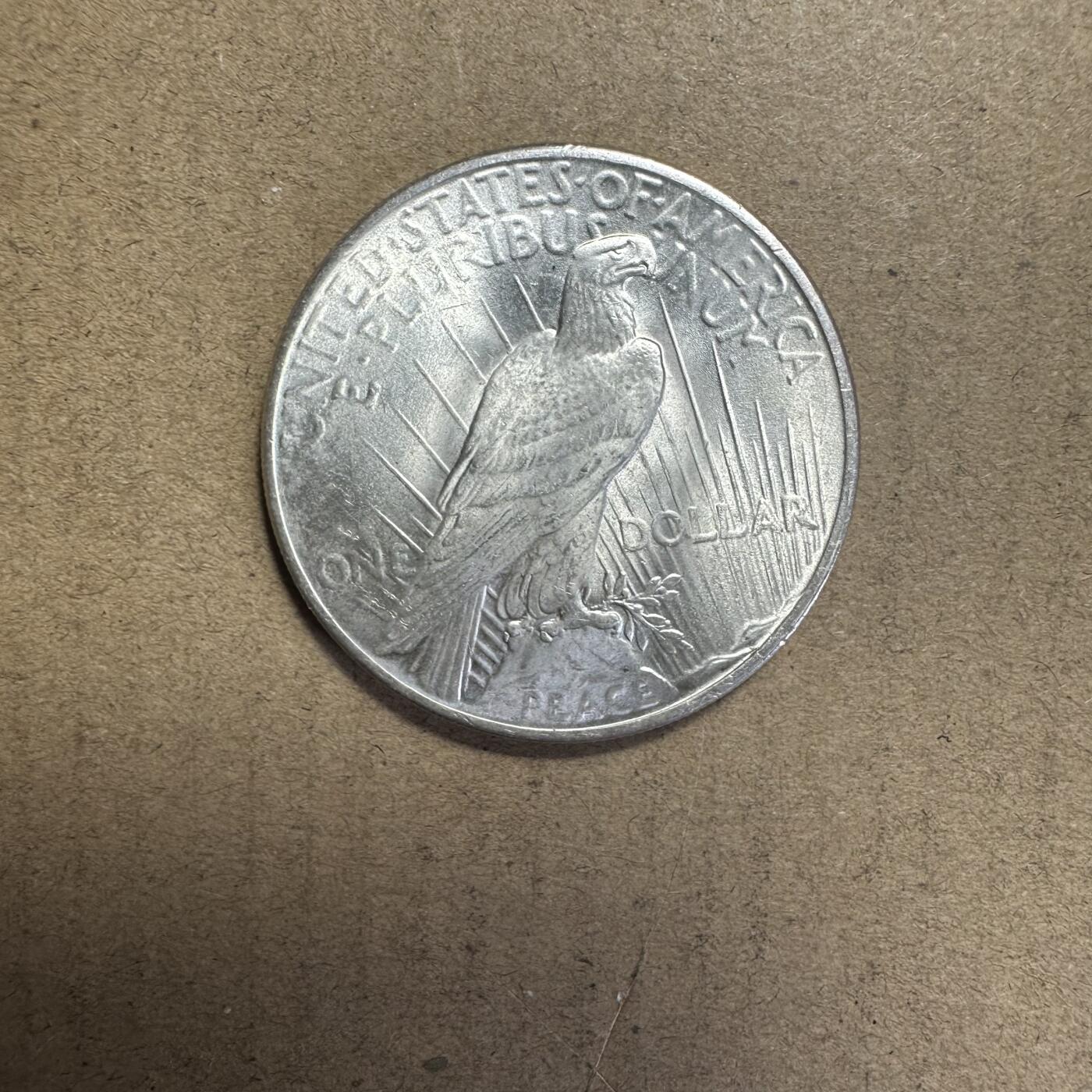 2025首场 世界钱币，章 原光裸币稀缺！美国1925年和平鸽一美元大银币