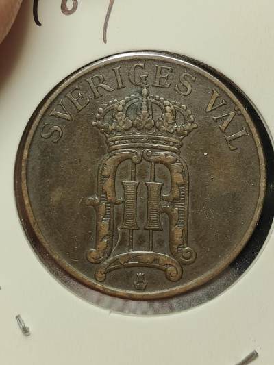 2024年第二十六场外国好品散币(免佣金) - 稀少极美品瑞典🇸🇪1907年5欧尔大铜币(关门年仅发行2年)