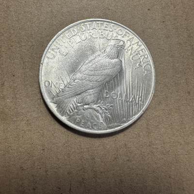 2025首场 世界钱币，章 - 原光！稀少，美国1922年和平鸽一美元大银币