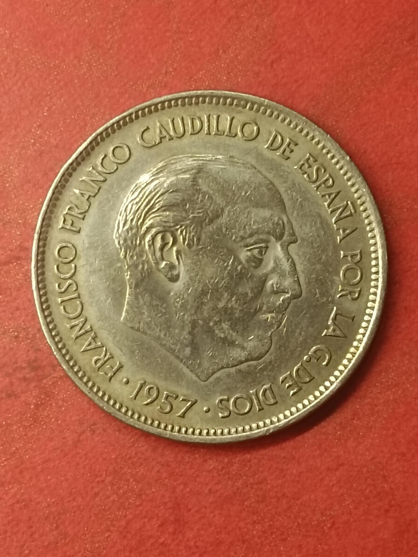 吉祥压岁钱外国硬币第47场 西班牙硬币1957