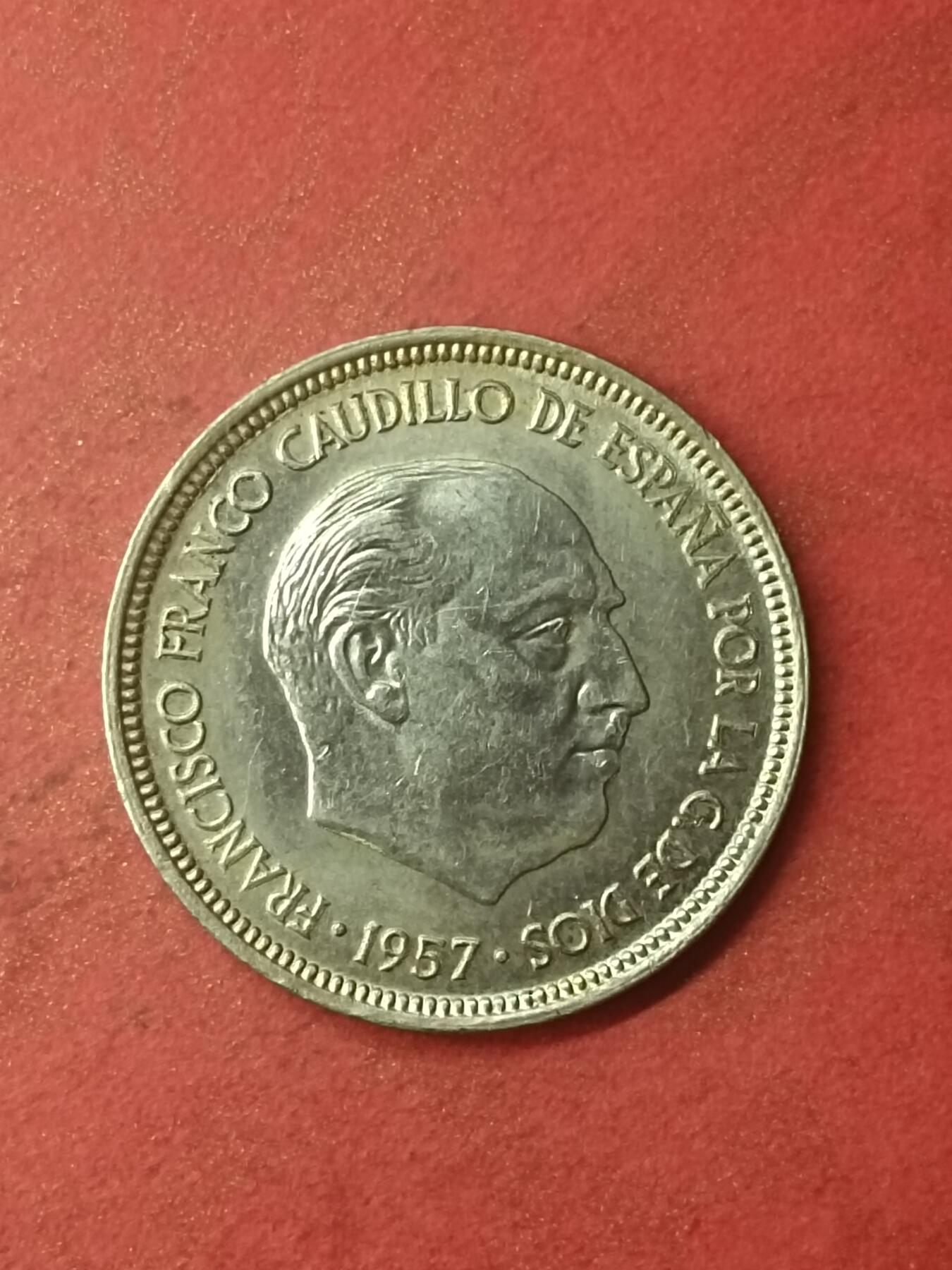 吉祥压岁钱外国硬币第47场 西班牙硬币1957