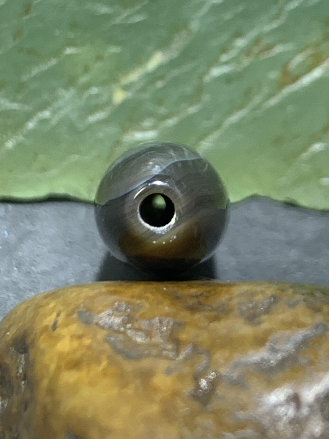精美药师玛瑙天眼桶珠一个