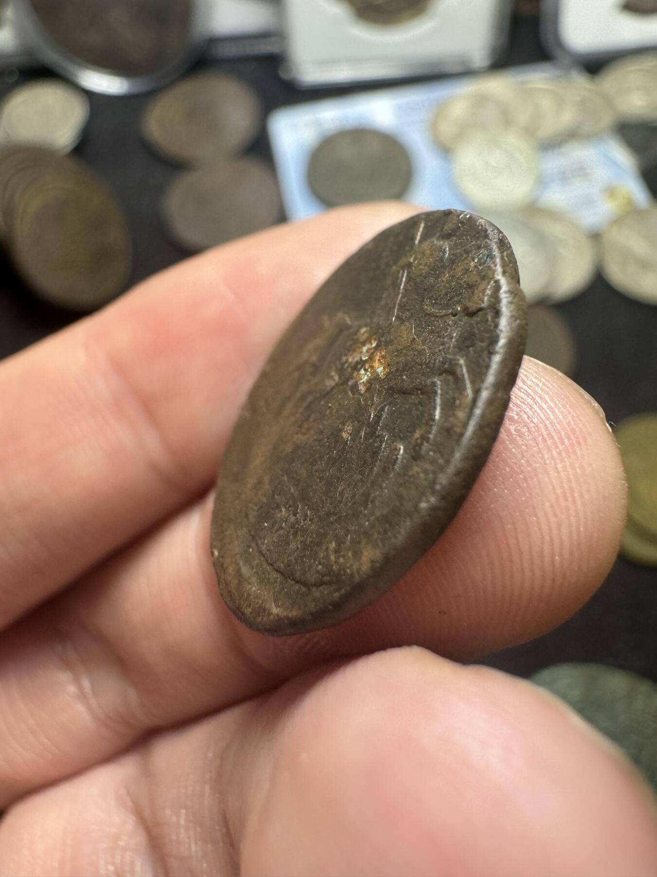 南宋泉阁俄币 外币 国币 专场第三期 沙俄 1759年 伊丽莎白一世 1/2戈比小铜币 晚期带花压的版本 无厂标 少见