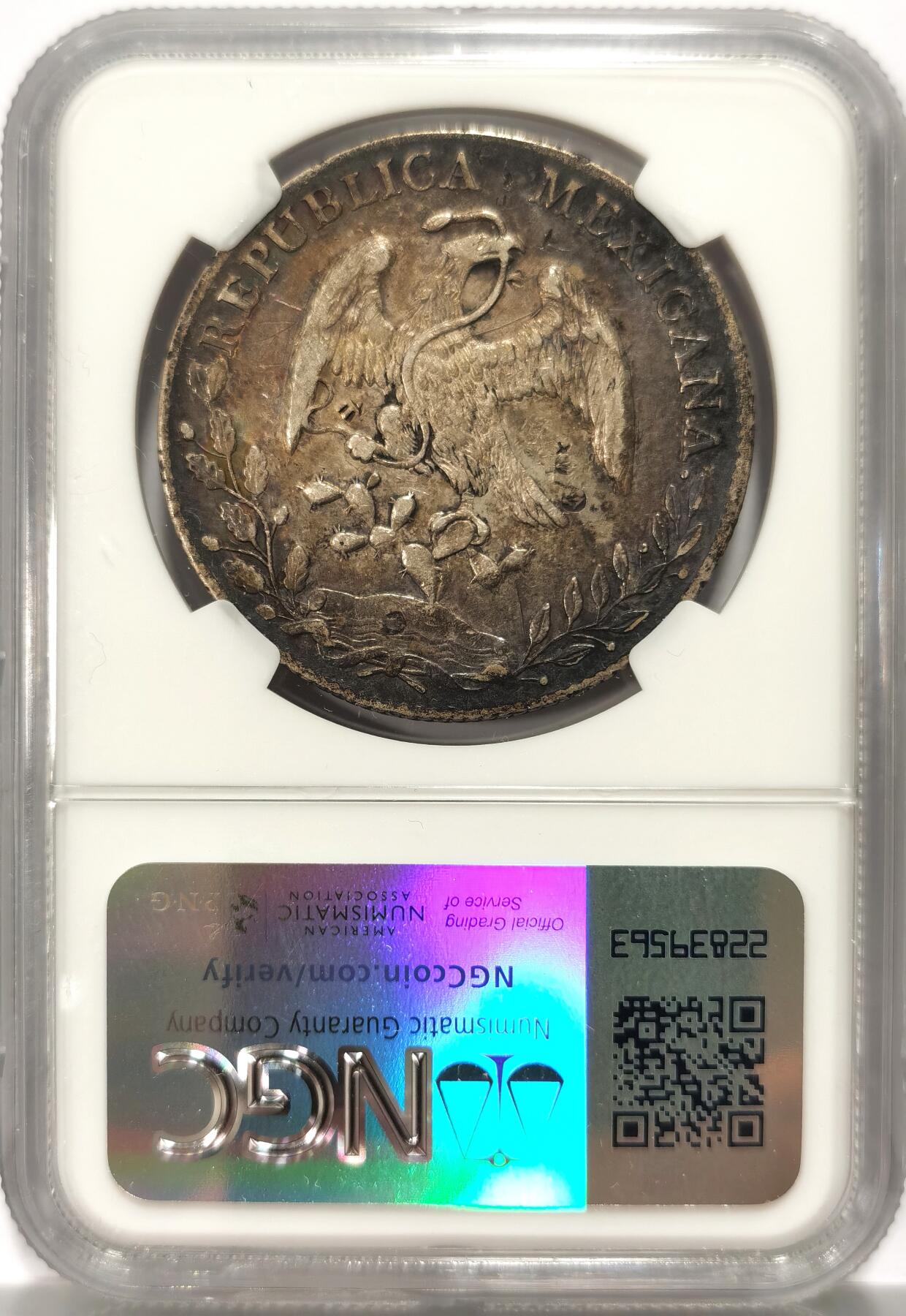博洋堂世界钱币拍卖第106期（全场包邮） NGC VF 墨西哥1893HO FG好版花边鹰洋  酱彩老味道