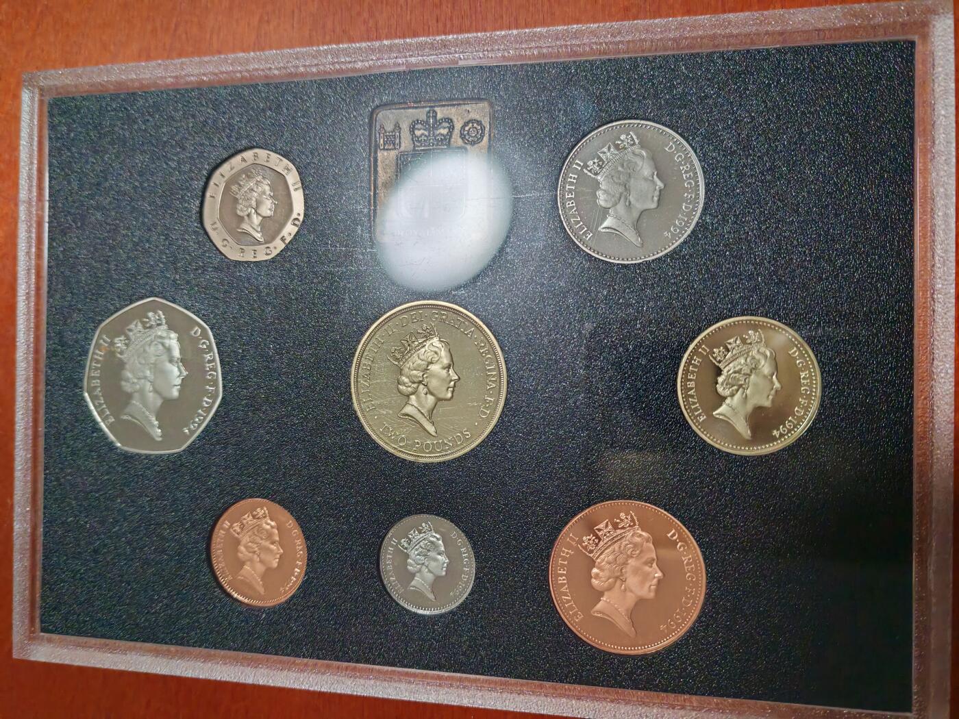 长老汇龙年精选第四十场拍卖 1994英国8枚套币，无外纸