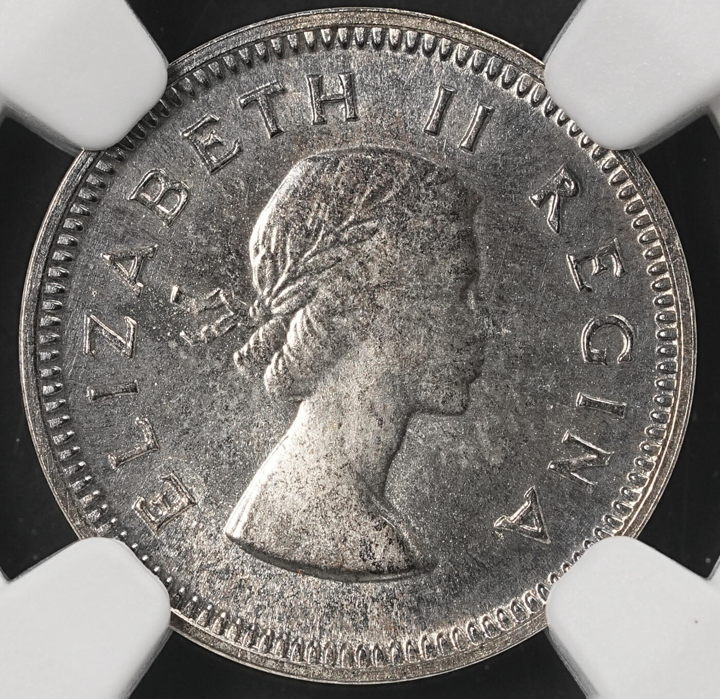 修遠堂世界钱币第五十三期 全场包邮 NGC PF66 1953年南非3便士精制银币 仅铸造5000枚