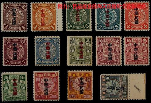 错变体——1912年蟠龙3分加盖宋字“中华民国”大移位，旧   （店内编号44）