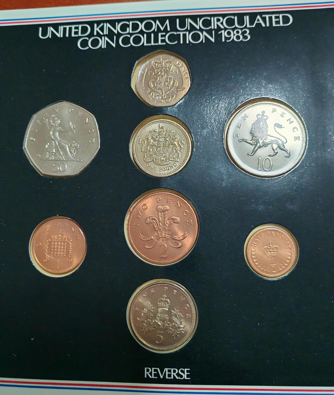 长老汇龙年精选第四十场拍卖 1983英国8枚套币，卡装