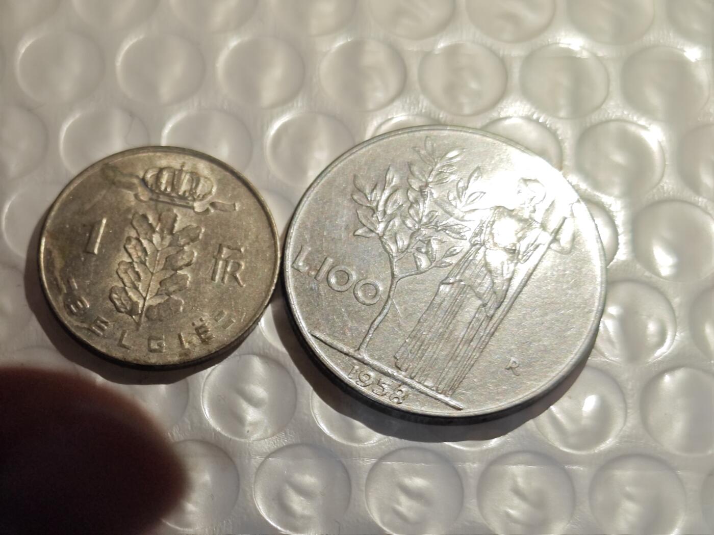 小小杂货铺23期 （0起1加免佣金）满五十包邮可寄存 意大利 比利时硬币各一枚