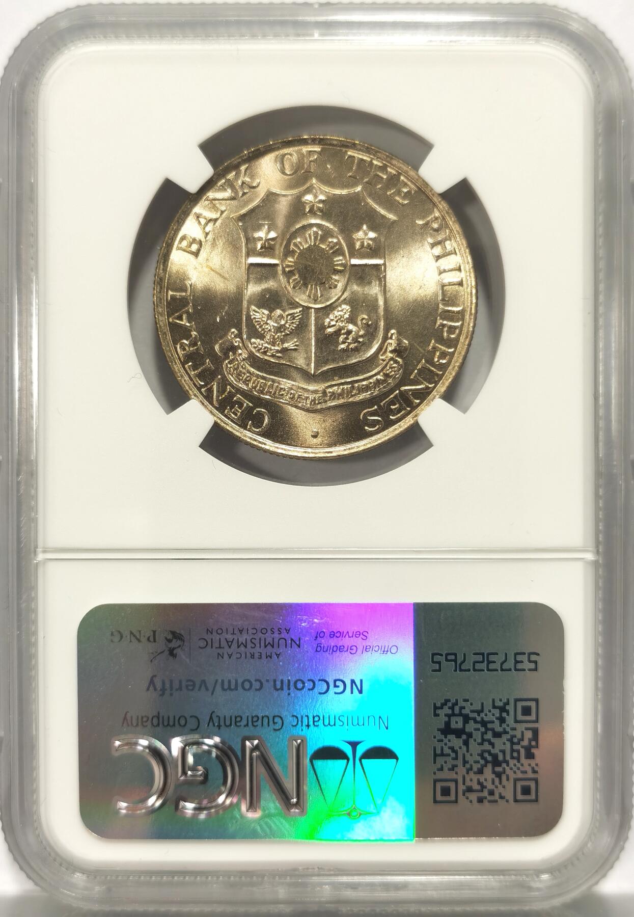 博洋堂世界钱币拍卖第106期（全场包邮） NGC MS64 菲律宾1964年打铁女神50分