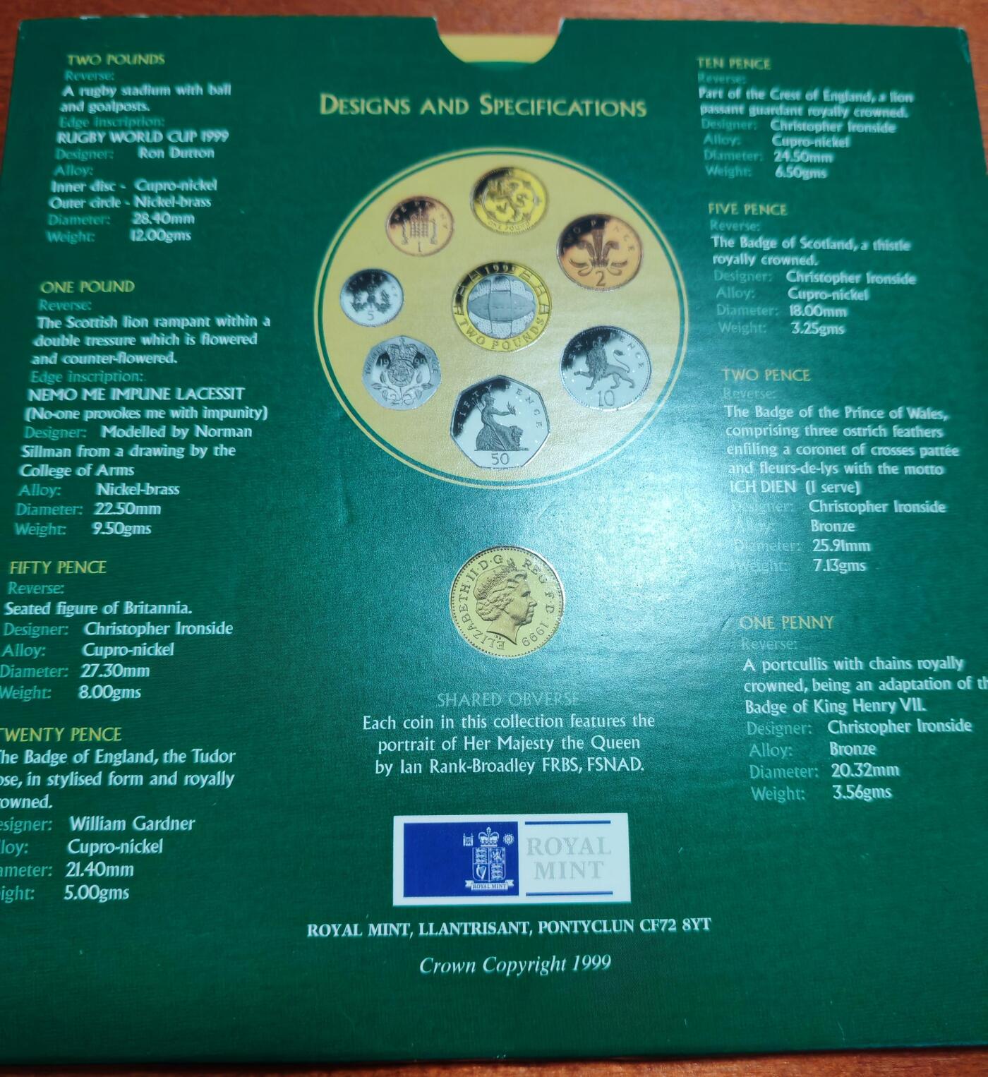 长老汇龙年精选第四十场拍卖 1999英国世纪之末8枚套装，卡装
