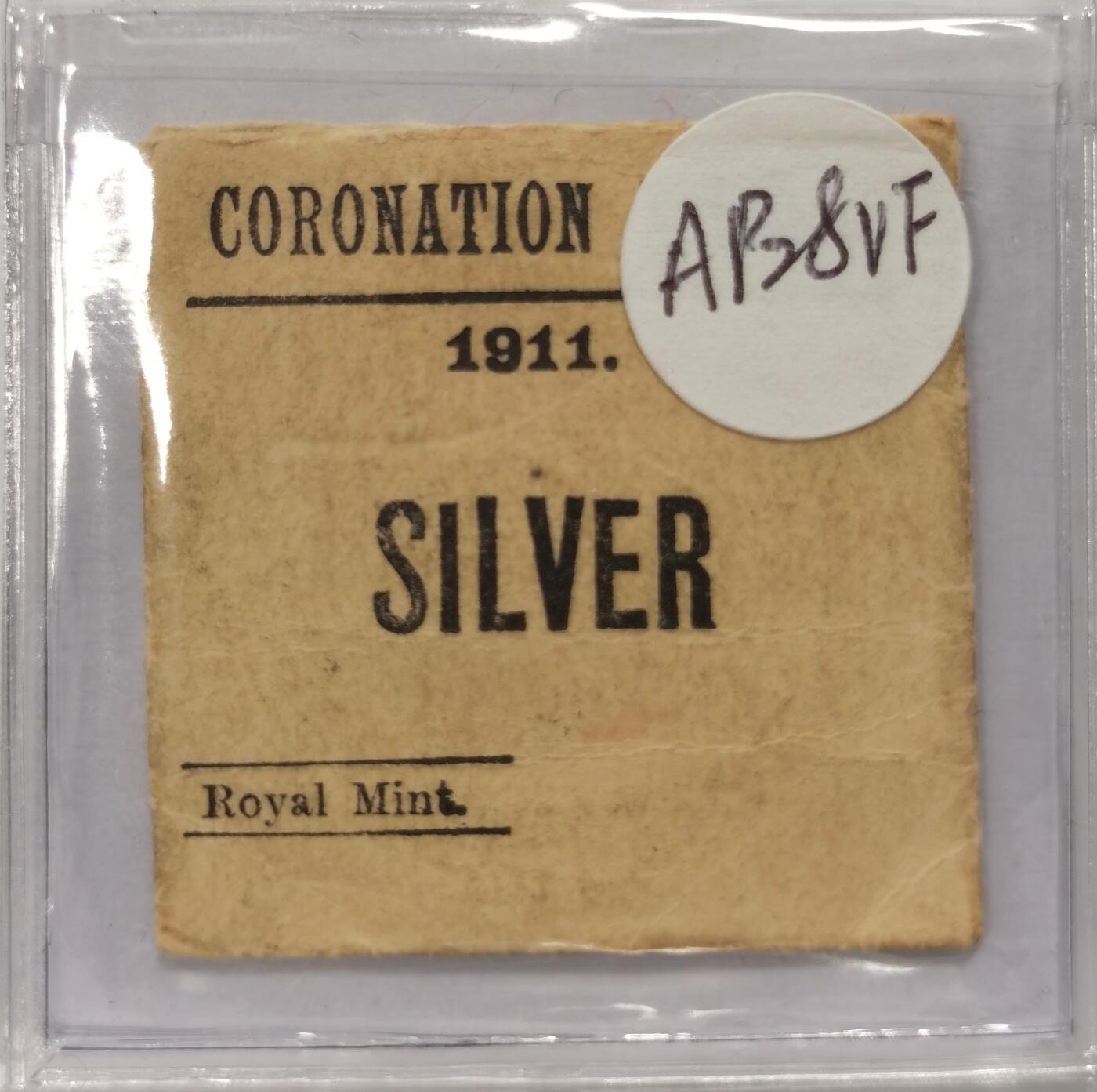 博洋堂世界钱币拍卖第106期（全场包邮） 英国1911年乔治五世加冕纪念银章，原味极美品，带造币厂原始纸袋
