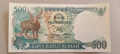 【币将精彩】纸币杂项拍卖（2026-1-18） - 印尼1988年500卢比纸币unc
