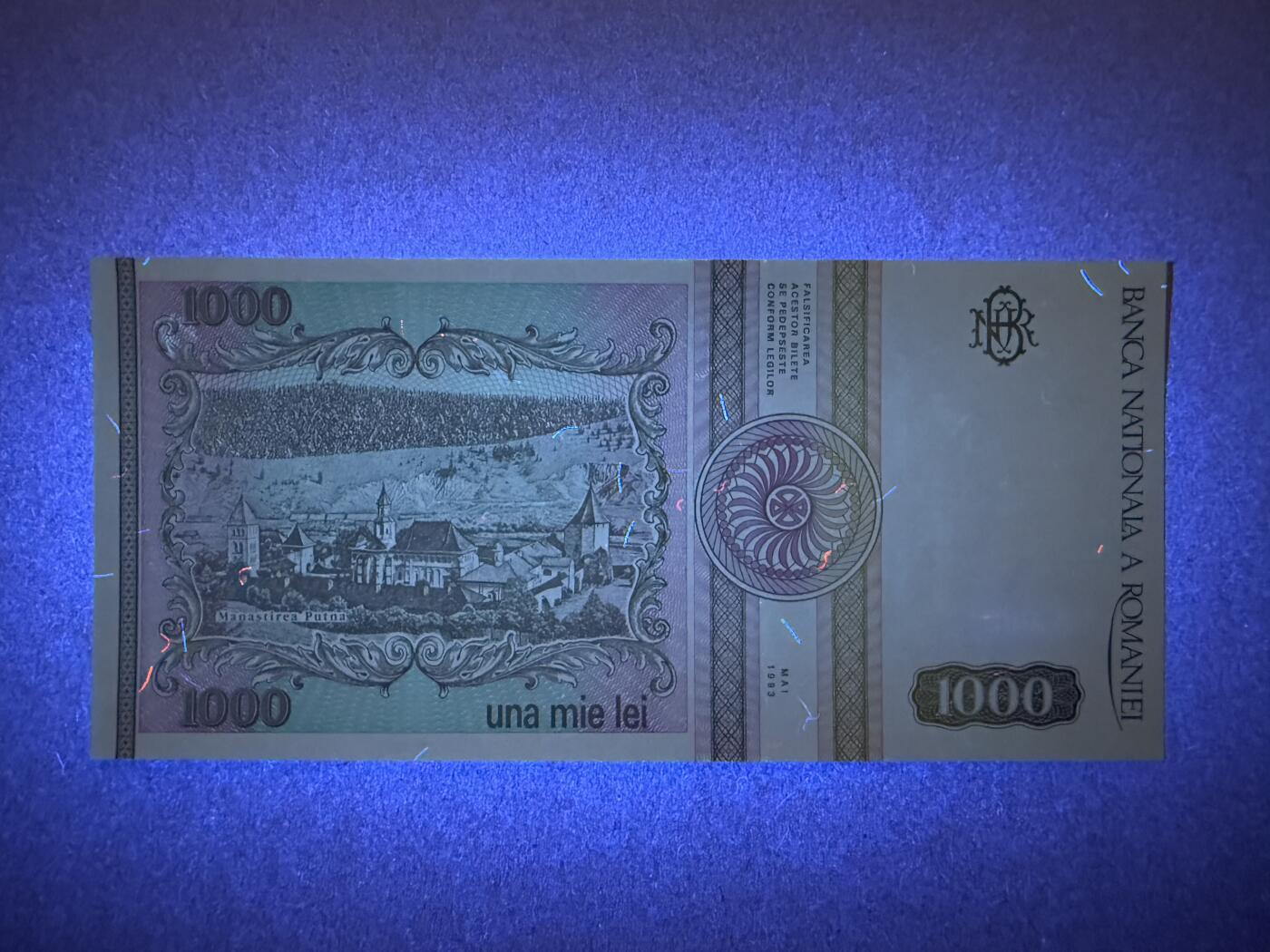 《张总收藏》182期-新一年外币首拍 罗马尼亚1000列伊 UNC 1993年 无47