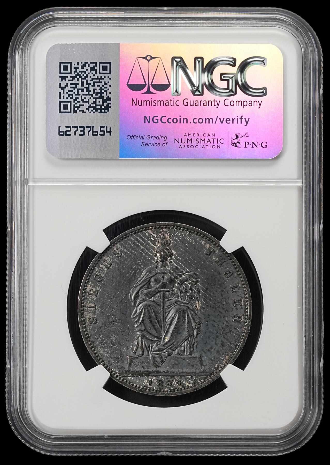 修遠堂世界钱币第五十三期 全场包邮 NGC MS62 1871年普鲁士-普法战争胜利1泰勒银币