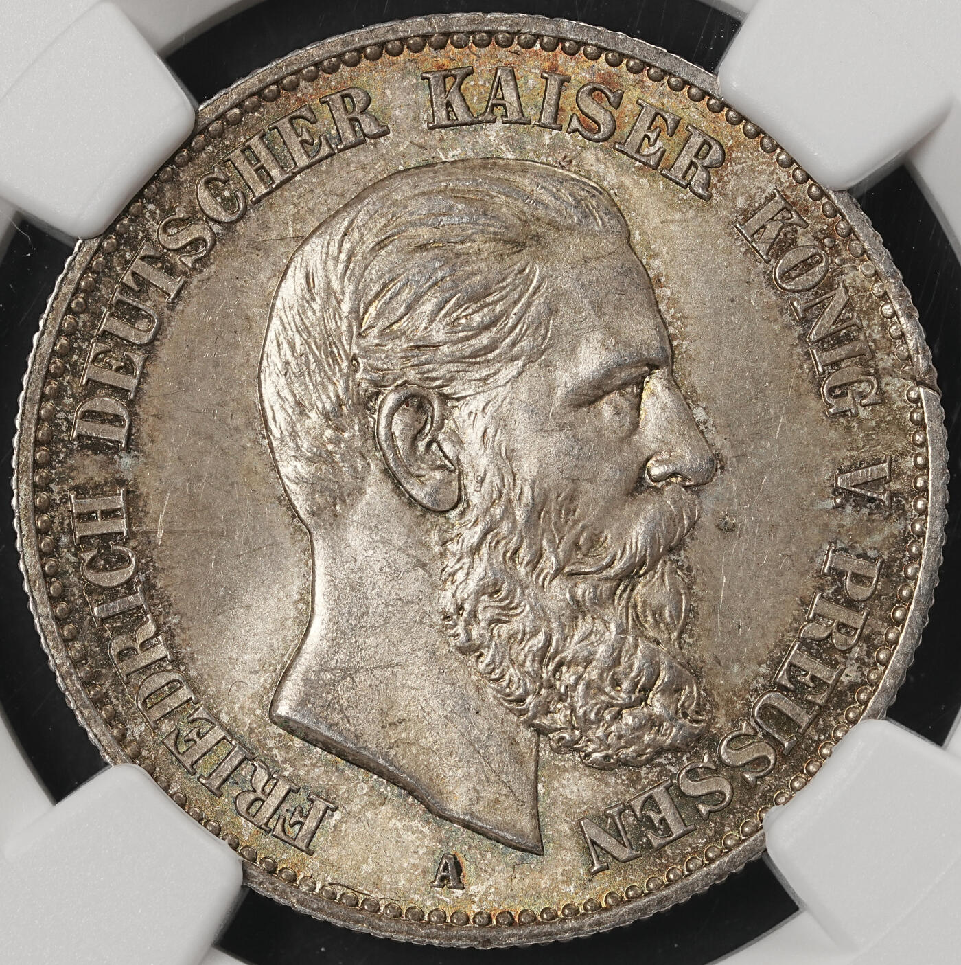 修遠堂世界钱币第五十三期 全场包邮 NGC MS65 1888年普鲁士腓特烈三世2马克银币