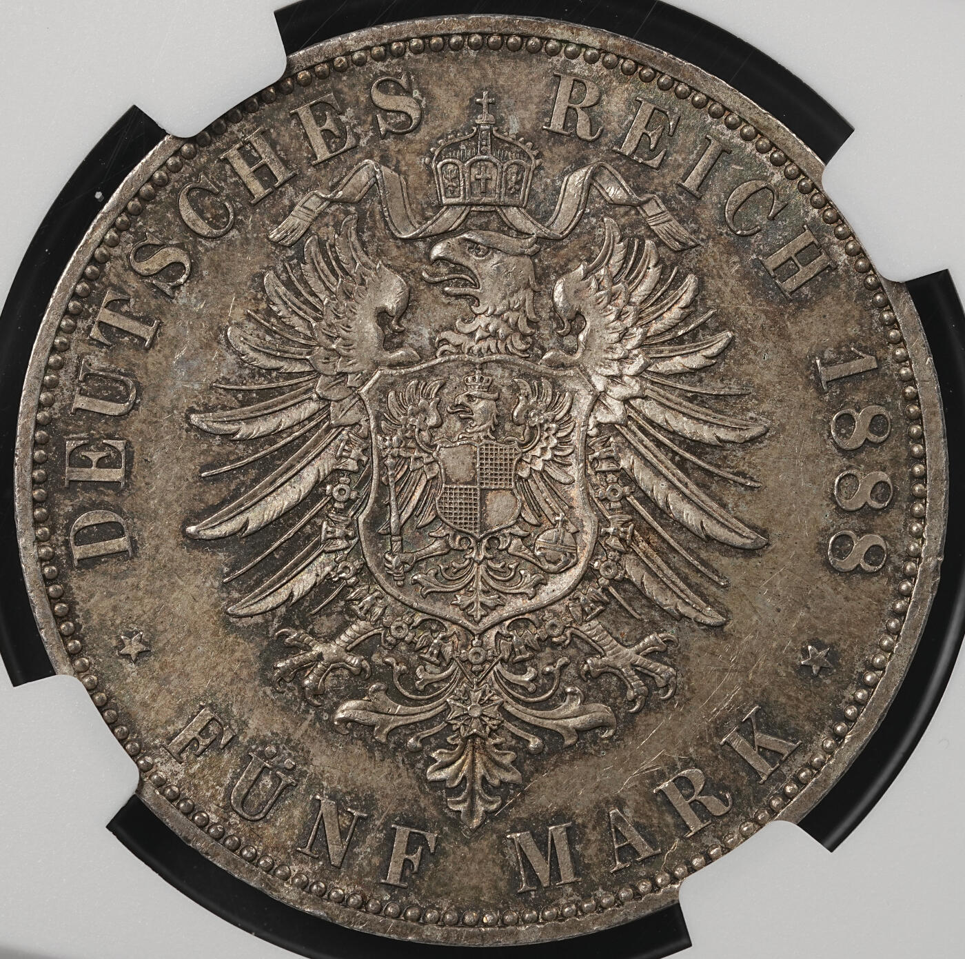 修遠堂世界钱币第五十三期 全场包邮 NGC MS64 1888年普鲁士腓特烈三世5马克大银币