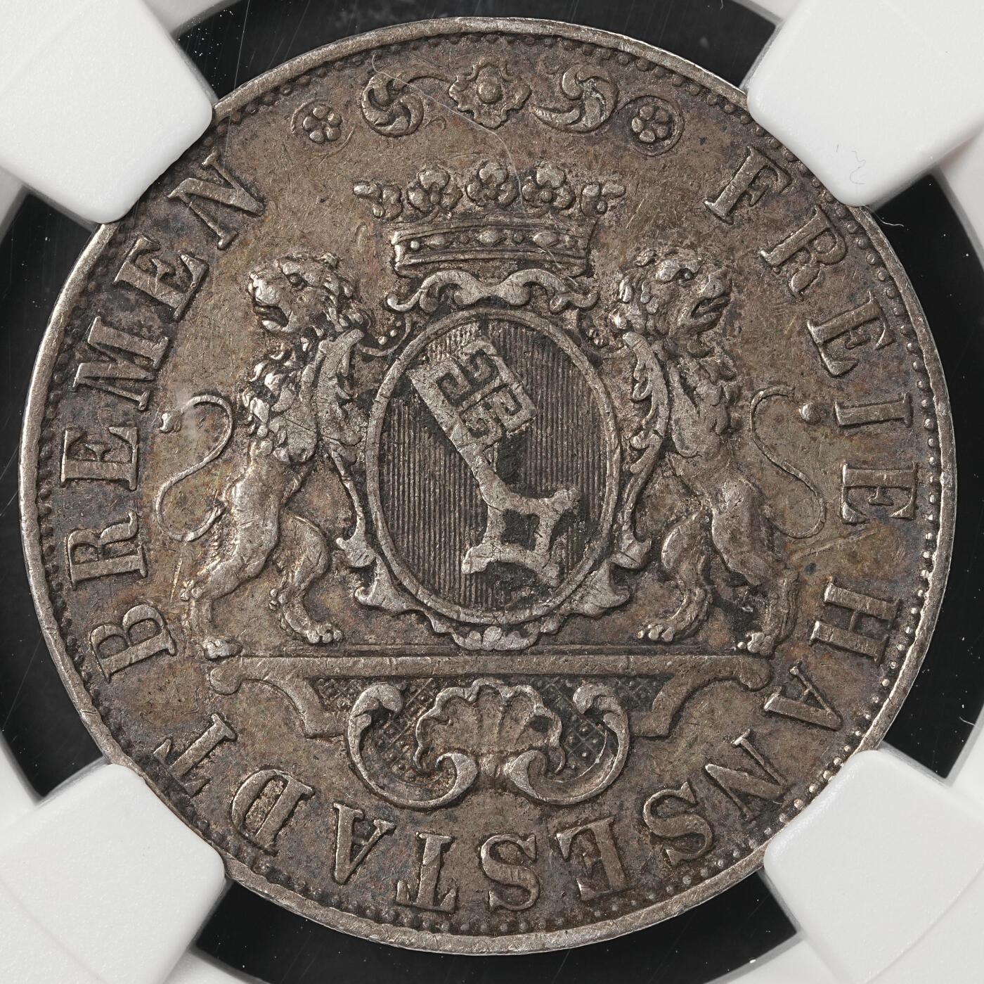 修遠堂世界钱币第五十三期 全场包邮 NGC XF45 1846年不莱美36格罗申银币