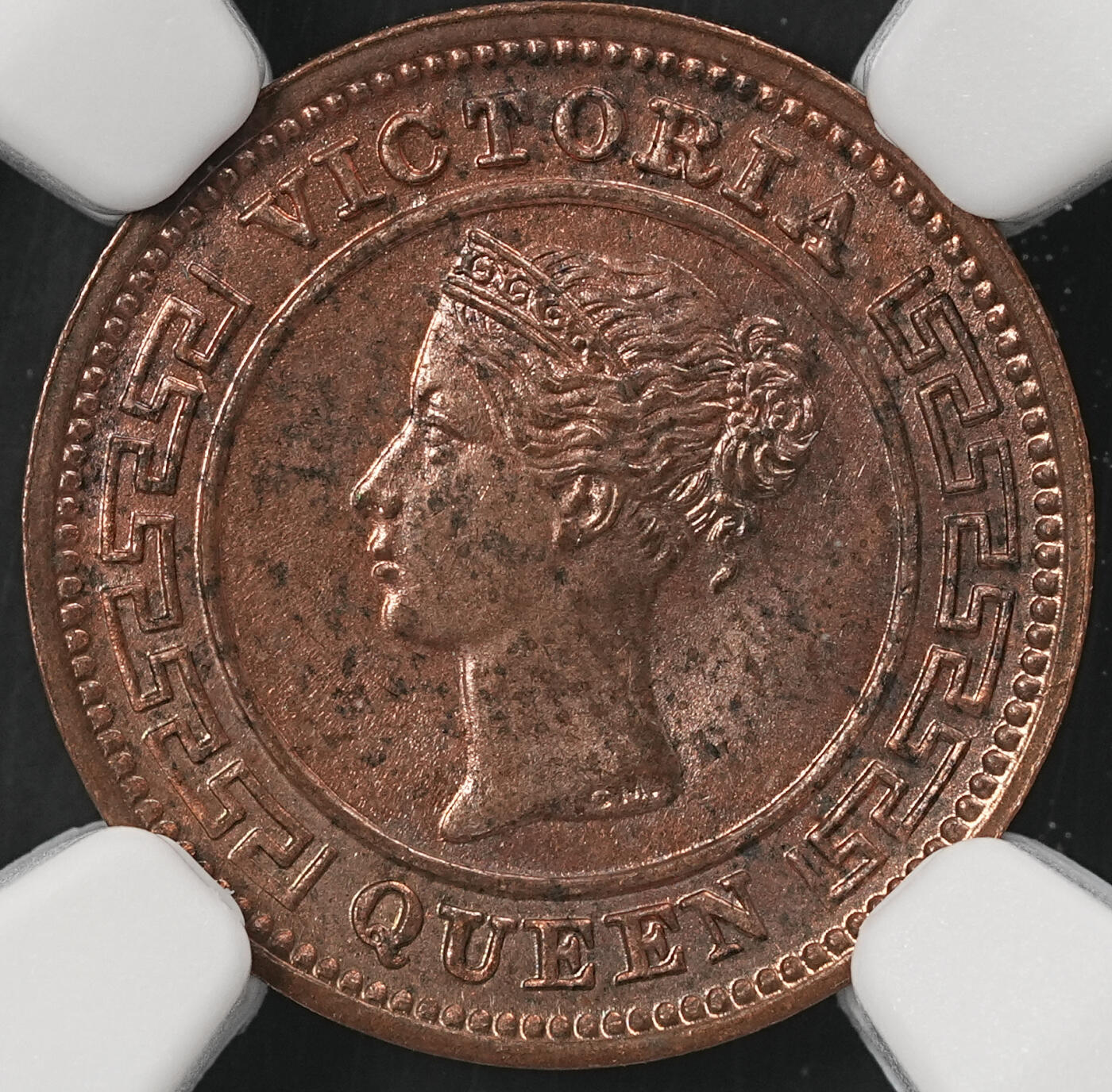 修遠堂世界钱币第五十三期 全场包邮 NGC MS63RB 1898年英属锡兰1/4分铜币