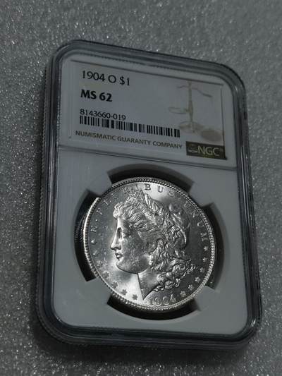 天下钱庄专场欢迎参拍 - 1904美国摩根一美元银币 NGC MS62