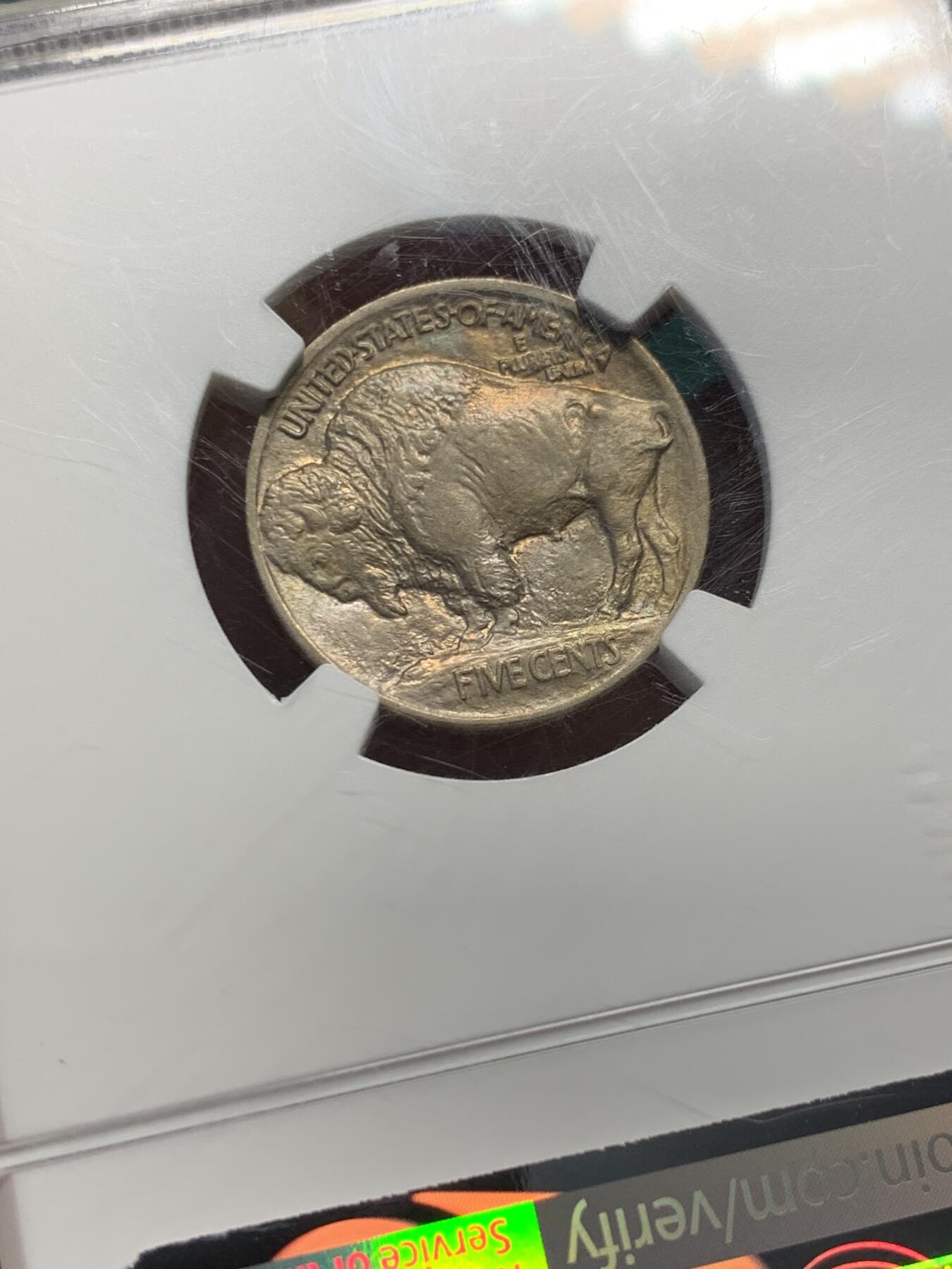 《竞宝斋》第344场 周日，周一，2场连拍 （全场包邮） NGC MS64 美国1913年 5美分 水牛币 野牛币 经典印第安人头像 首版第一年