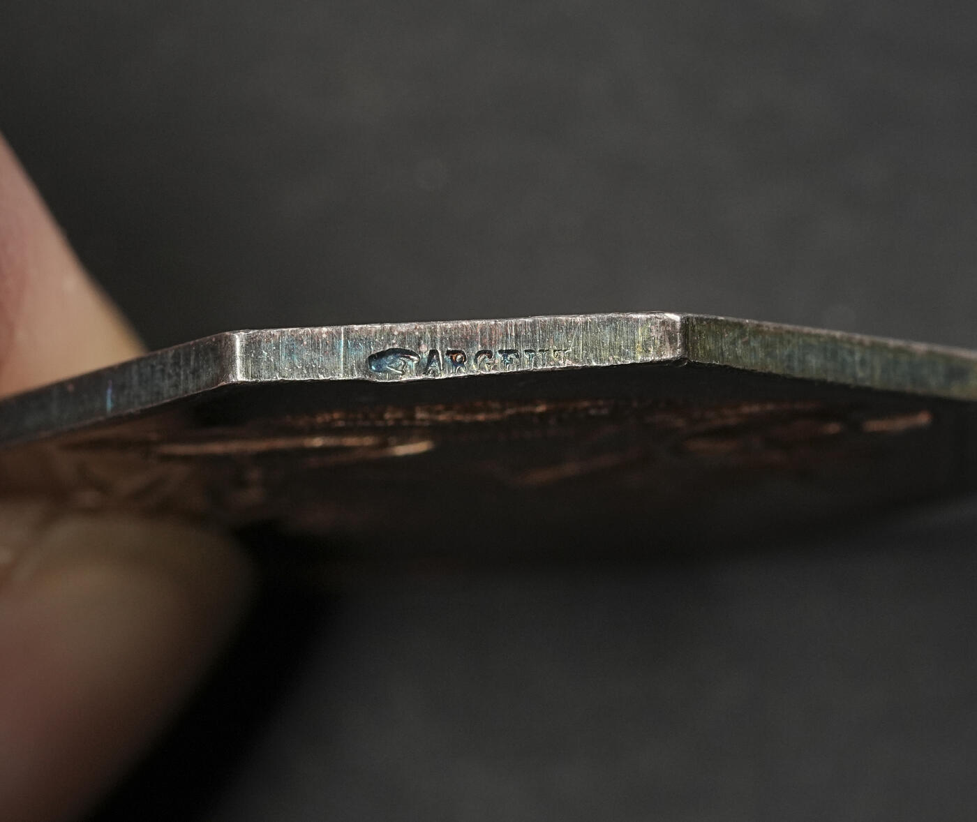 修遠堂世界钱币第五十三期 全场包邮 19世纪法国八角银币章 五彩8.49g