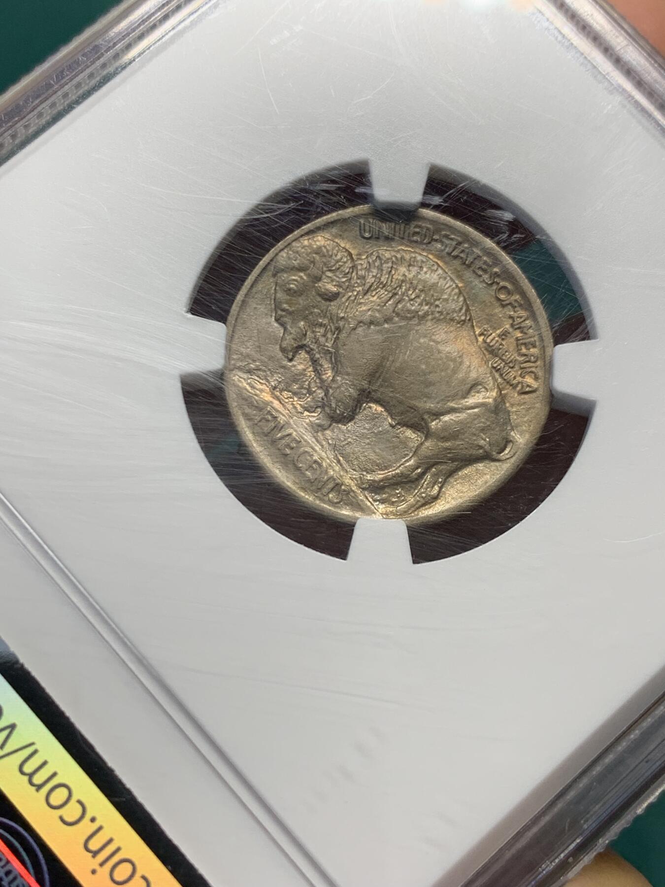 《竞宝斋》第344场 周日，周一，2场连拍 （全场包邮） NGC MS64 美国1913年 5美分 水牛币 野牛币 经典印第安人头像 首版第一年