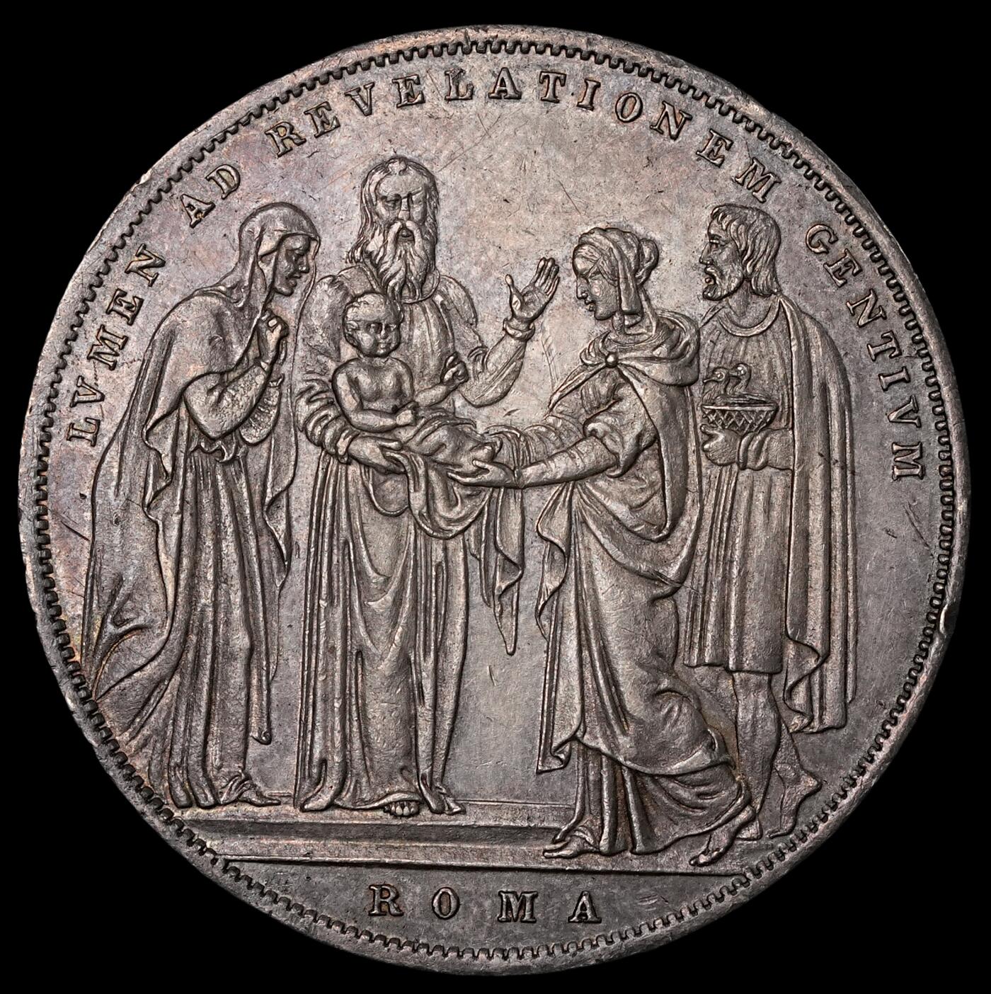 修遠堂世界钱币第五十三期 全场包邮 1833年教皇国1 SCUDO大银币 26.44g