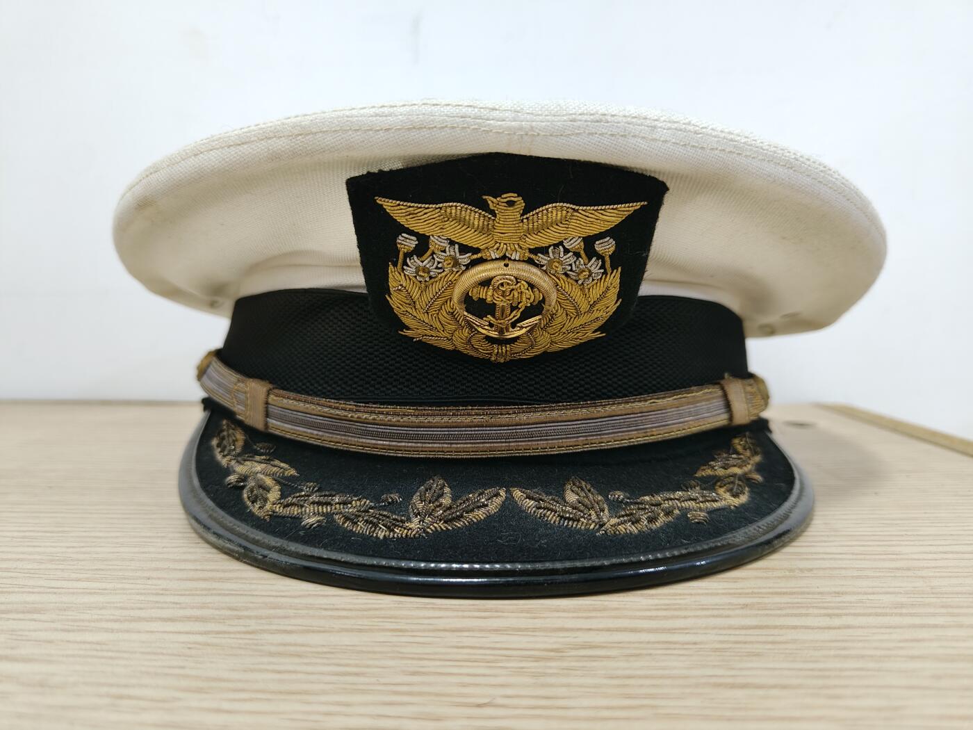0元起拍勋章 第224期 咸鱼国勋章拍卖专场 1月8日（周三）下午6：00开始 極早期 海上警備隊時期 海自草創期 大檐帽 56.5CM