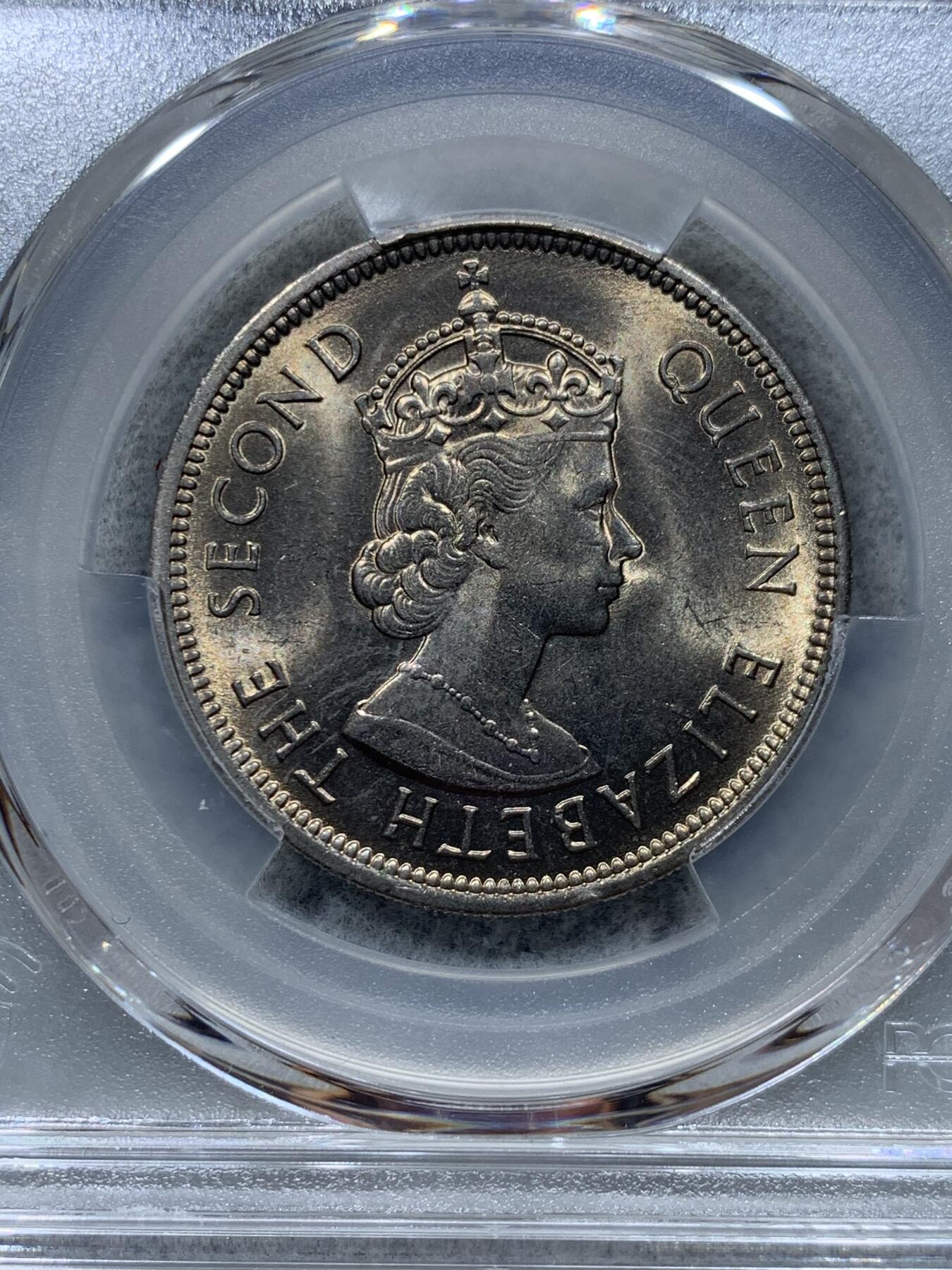 《竞宝斋》第344场 周日，周一，2场连拍 （全场包邮） PCGS MS66 卷拆高分！ 1973香港大一圆 大饼镍币 非常受欢迎的一个品种 卷拆即送评 两面黄油光 适合自藏 卷拆的东西越来越少见了