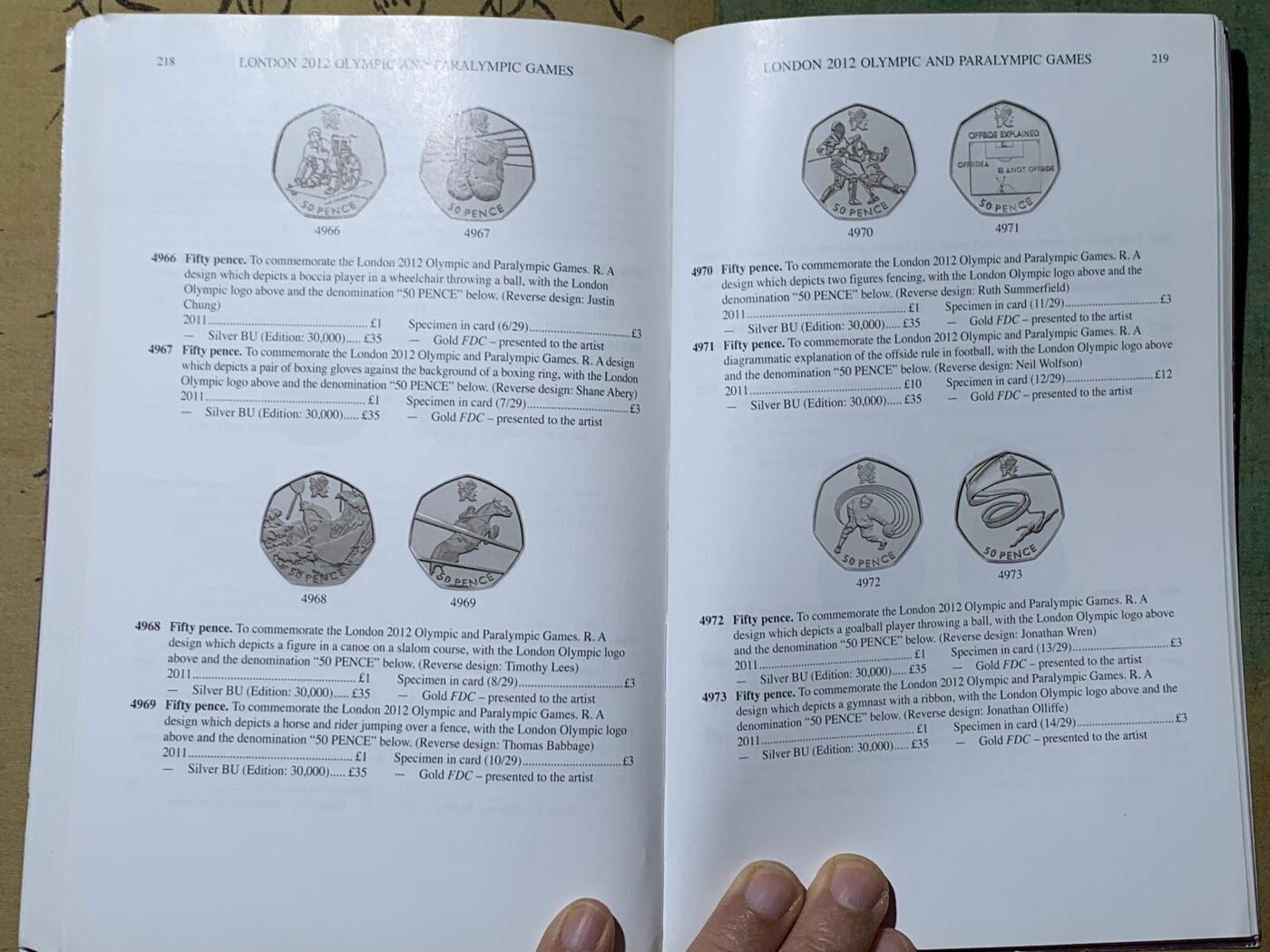 《竞宝斋》第345场 周日，周一，2场连拍 （全场包邮） 英国斯宾克2019现代币目录 十进制版本开始 254页 细节见图