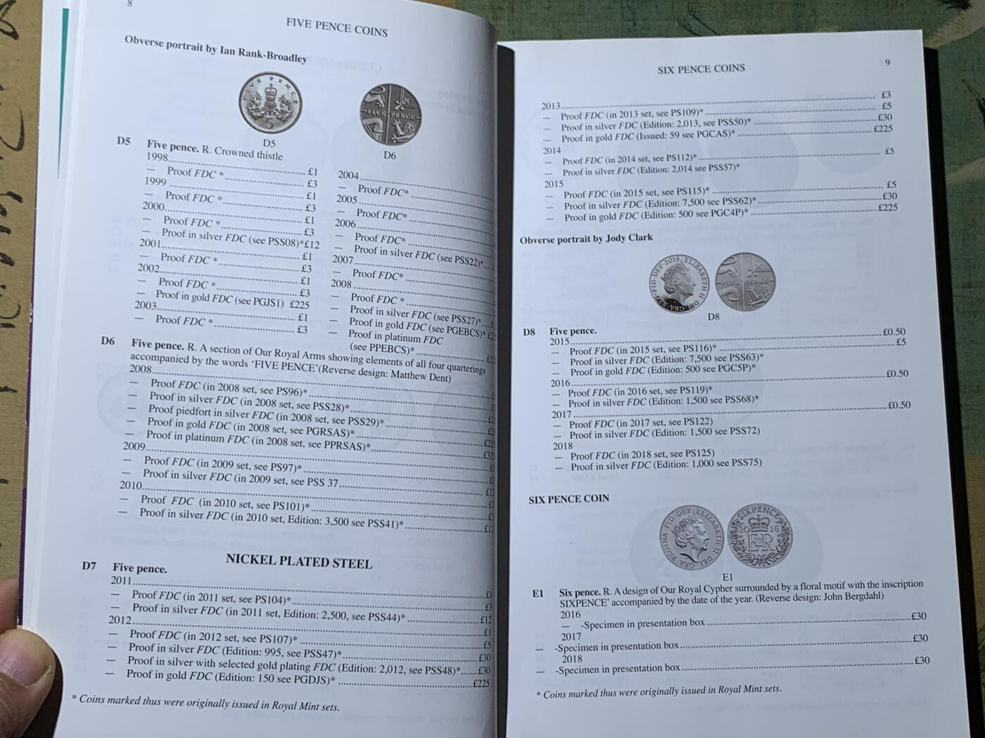 《竞宝斋》第345场 周日，周一，2场连拍 （全场包邮） 英国斯宾克2019现代币目录 十进制版本开始 254页 细节见图
