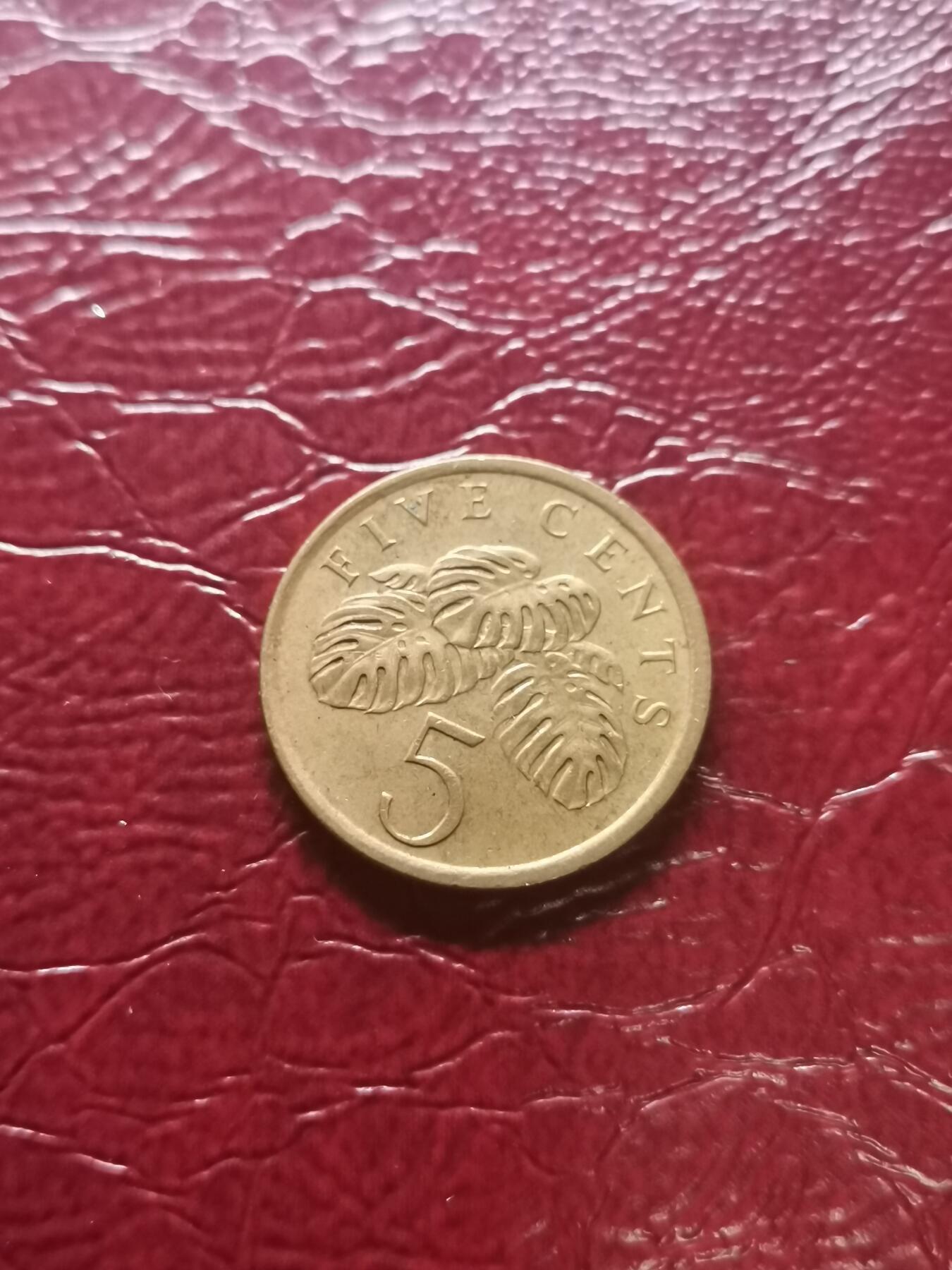 新加坡硬币，五分，1990年- 出闲置- 出闲置- 麦稀奇