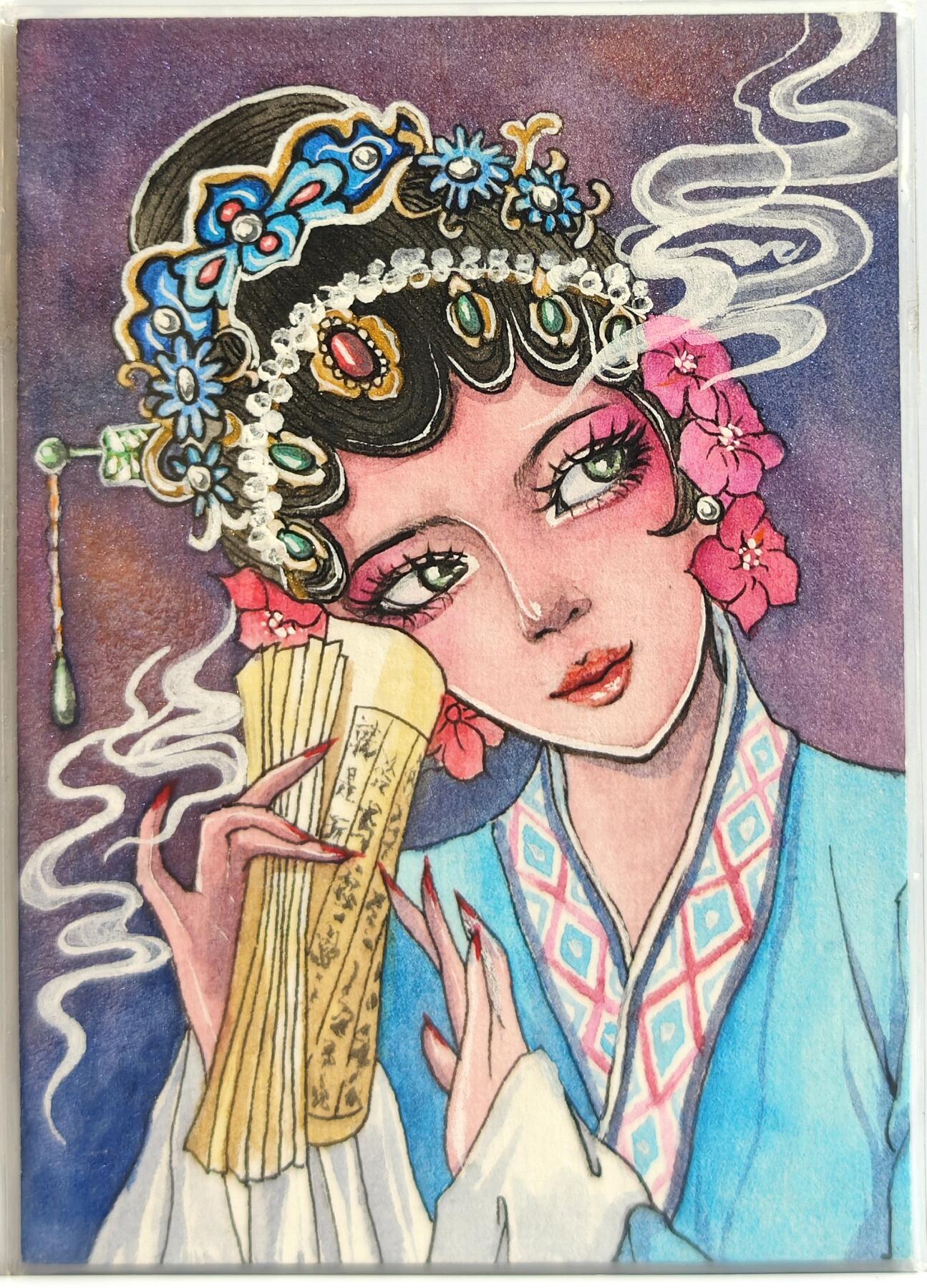 白泽拍卖卡牌手绘专场第11期（年前最后一期） 2024 就是玩工作室手绘卡 京剧 泠鸢亲签