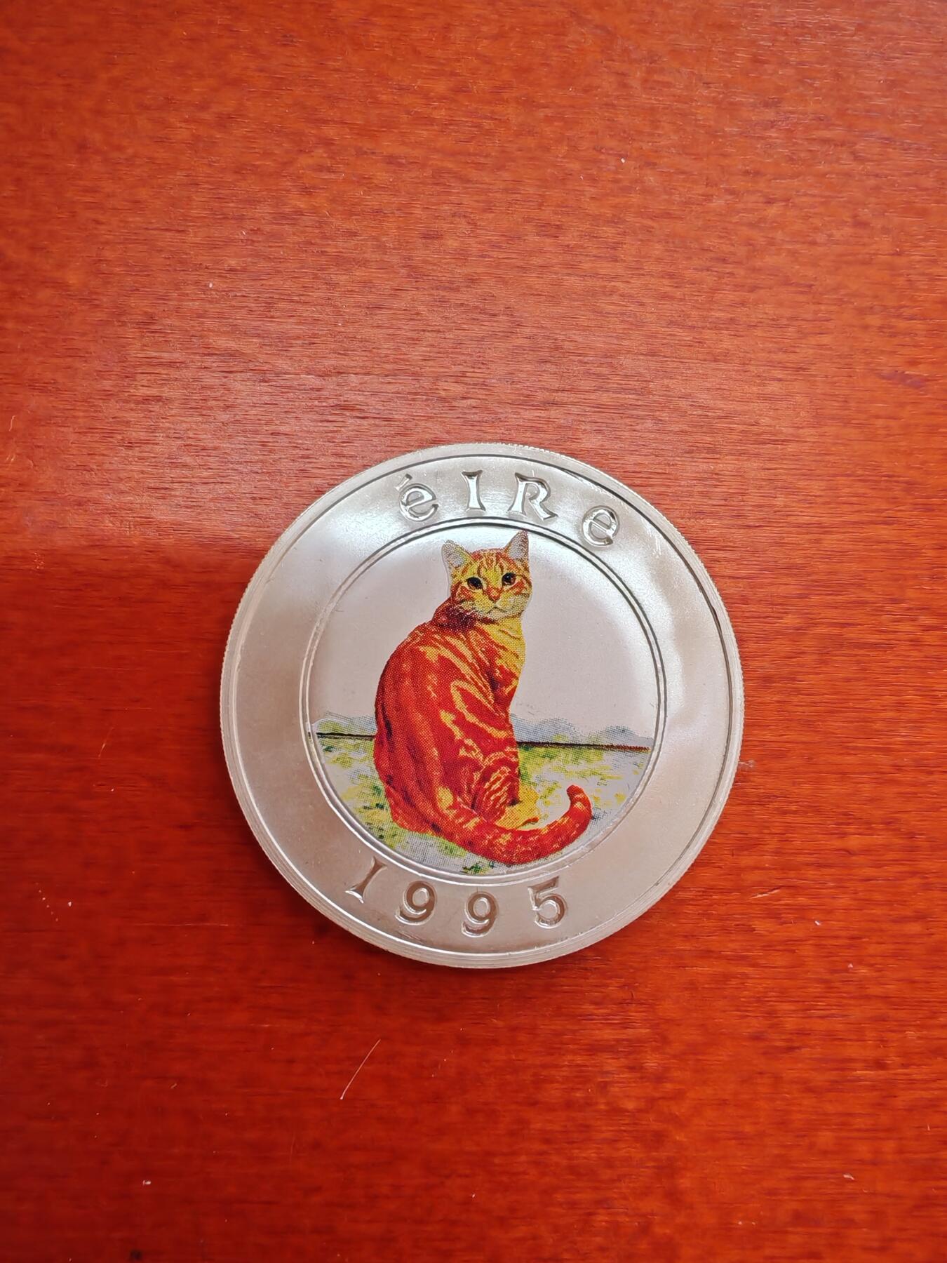 长老汇龙年精选第四十三场拍卖 1995爱尔兰猫1埃居彩色精制银币，盒证全，1000枚，珍稀币