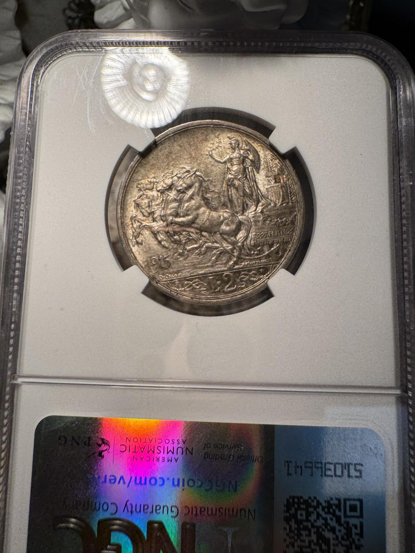 “一元初始，万象更新”新年新铺开张（第2期） 全场免押0佣金 MS64 1915R意大利马车2里拉，原味包浆，超高性价比