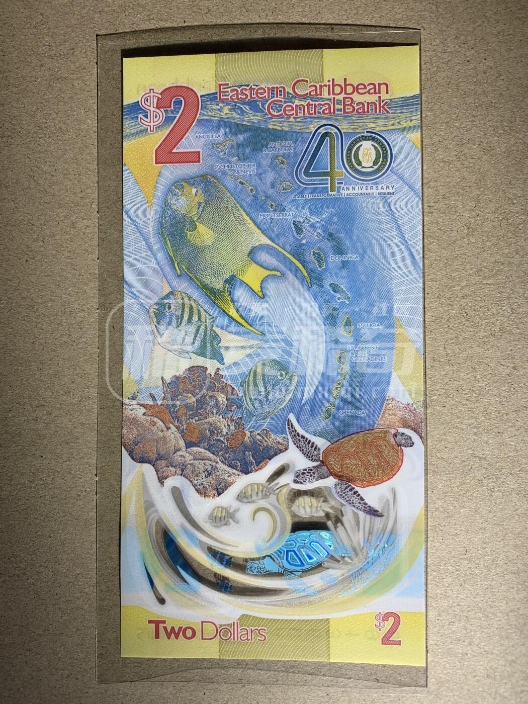 2023年IBNS最佳钞票东加2元纪念钞，无47尾8，全新UNC