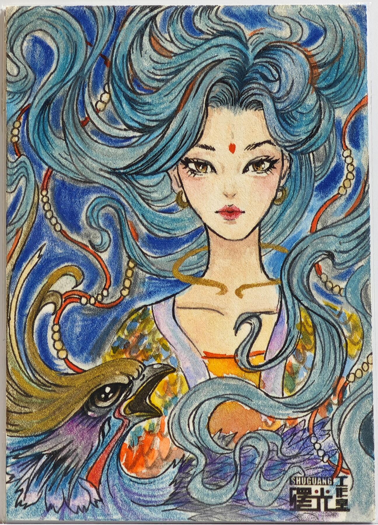 白泽拍卖卡牌手绘专场第11期（年前最后一期） 2024 曙光工作室手绘卡 凰女 康ang亲签