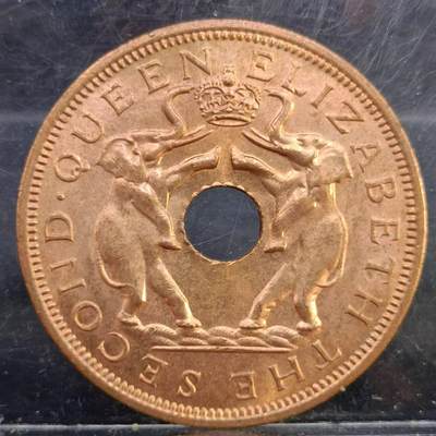 【淘币小摊】限时拍第五百五十九拍  腊八精品散币场 满百包邮 每日一拍 每周一统一发货 预留全部小年前发货 - 罗德西亚尼萨兰1963年1便士铜币原光品