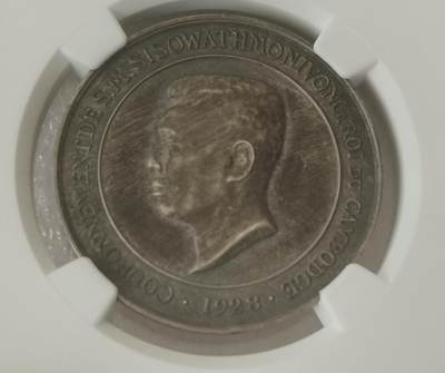 瓶子🏺第175期拍卖会 -  柬埔寨1928年精制登基纪念银章   稀少题材  NGC PF63