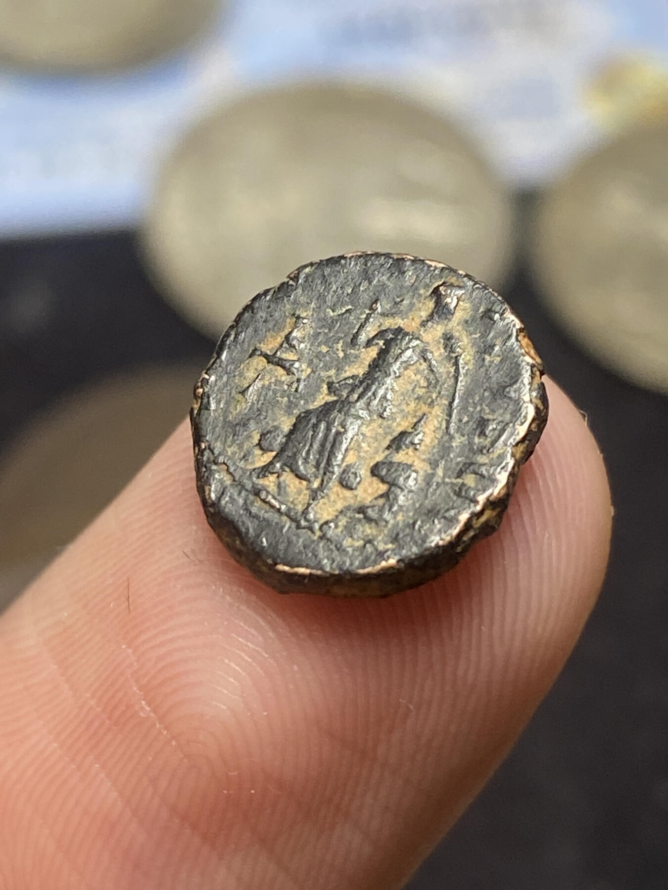 南宋泉阁俄币 外币 国币 专场第三期 古罗马 公元383-408年 东罗马皇帝 阿卡狄乌斯蛮族俘虏小铜币