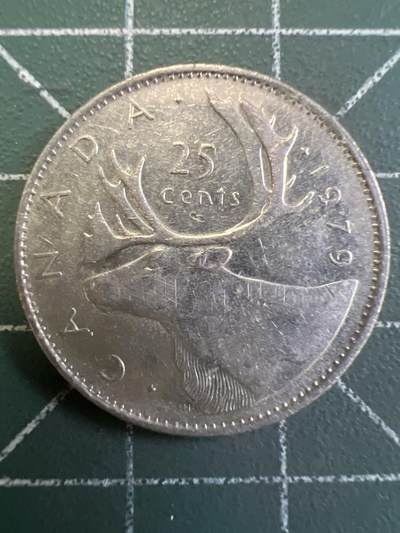 第809期  硬币专场 （无押金，捡漏，全场50包邮，偏远地区除外，接收代拍业务，本店十天发一次货） 加拿大25分  青年  1979年