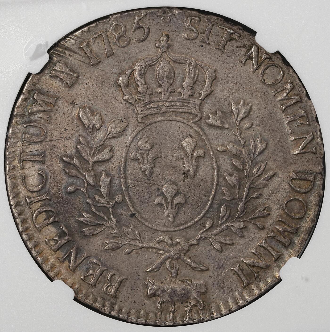 修遠堂世界钱币第五十四期 全场包邮 NGC AUD 1785年法国1埃居大银币 路易十六 厚重包浆没看出有什么洗