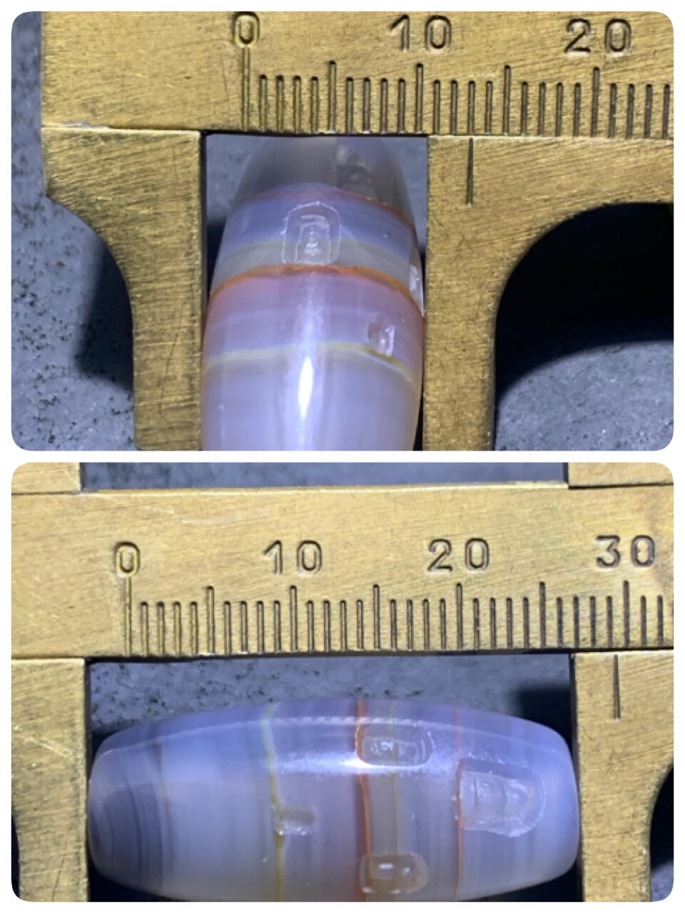 精美亚光高玉化缠丝玛瑙手工俏色巧雕佛窟意境桶珠一个！