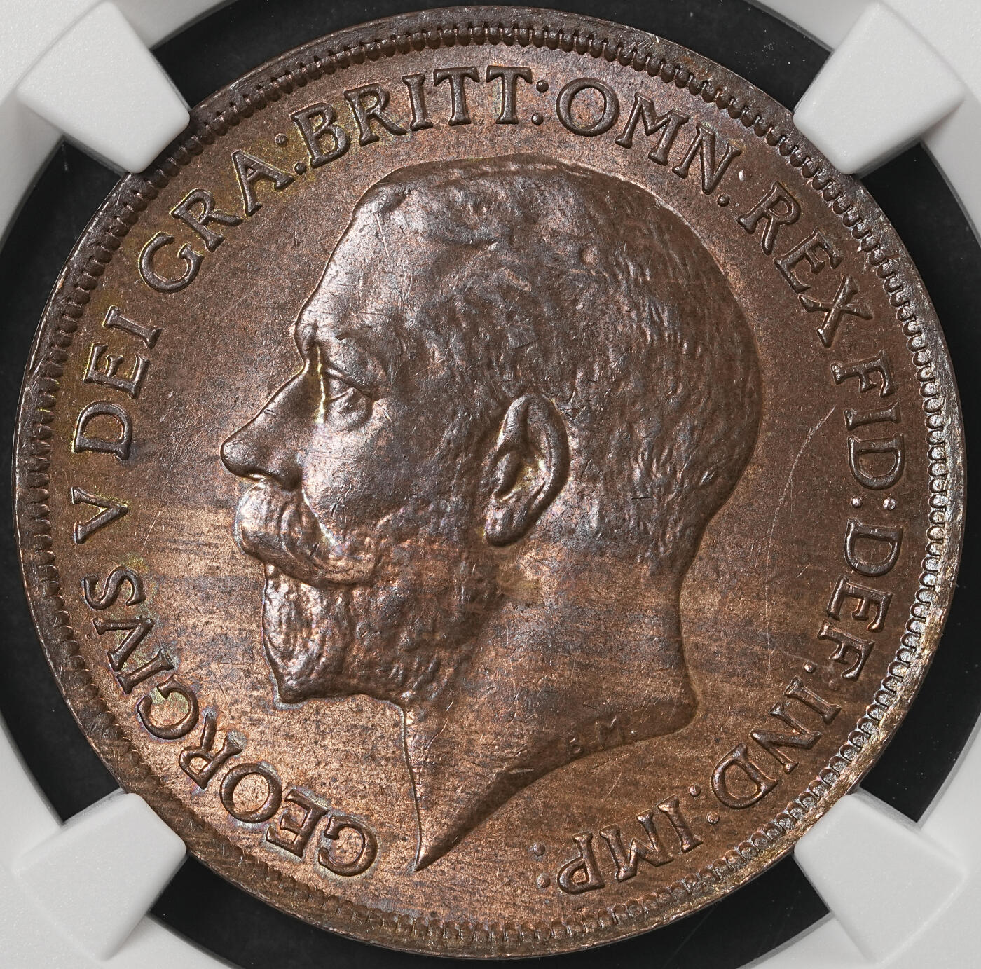 修遠堂世界钱币第五十四期 全场包邮 NGC MS64RB 1920年英国1便士铜币