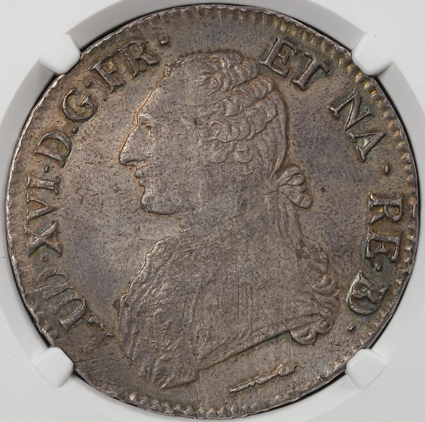 修遠堂世界钱币第五十四期 全场包邮 NGC AUD 1785年法国1埃居大银币 路易十六 厚重包浆没看出有什么洗
