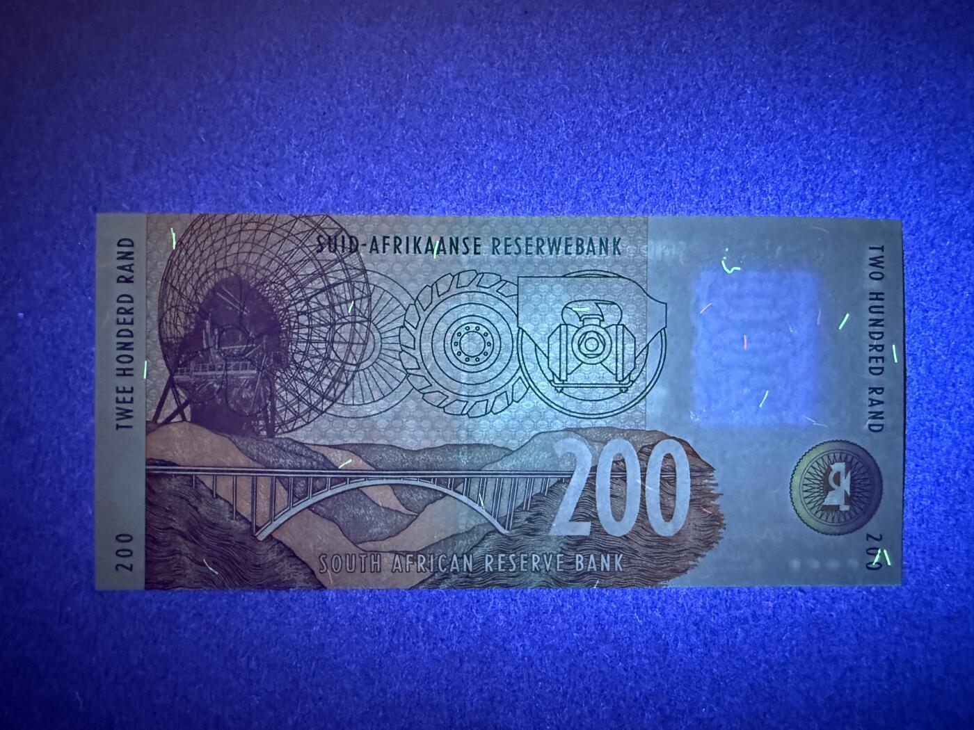 《张总收藏》183期-外币精品汇 南非200兰特 UNC 1999年非洲豹 无3547
