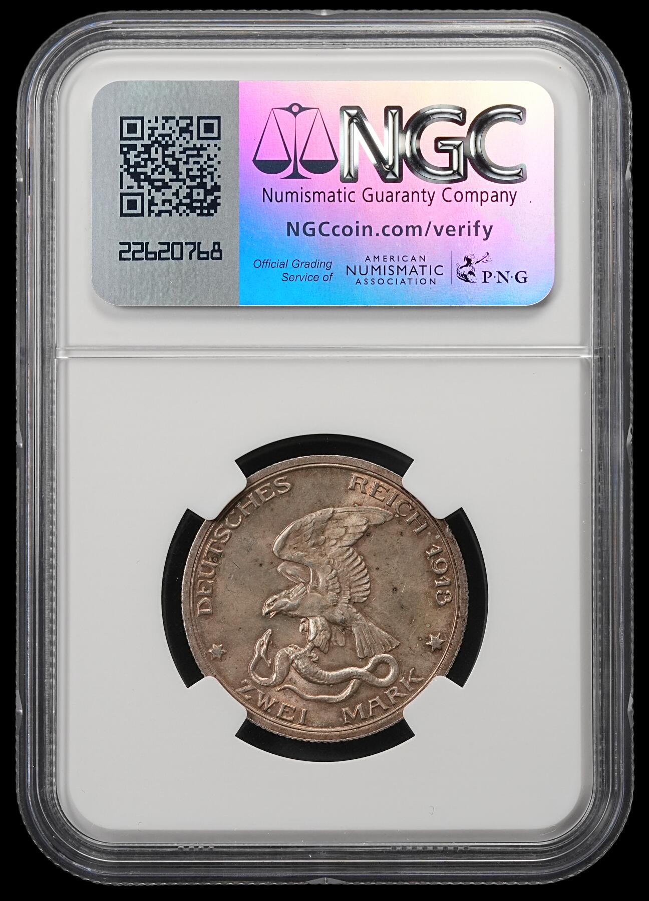 修遠堂世界钱币第五十四期 全场包邮 NGC MS65 1913年普鲁士战胜拿破仑百年纪念2马克银币
