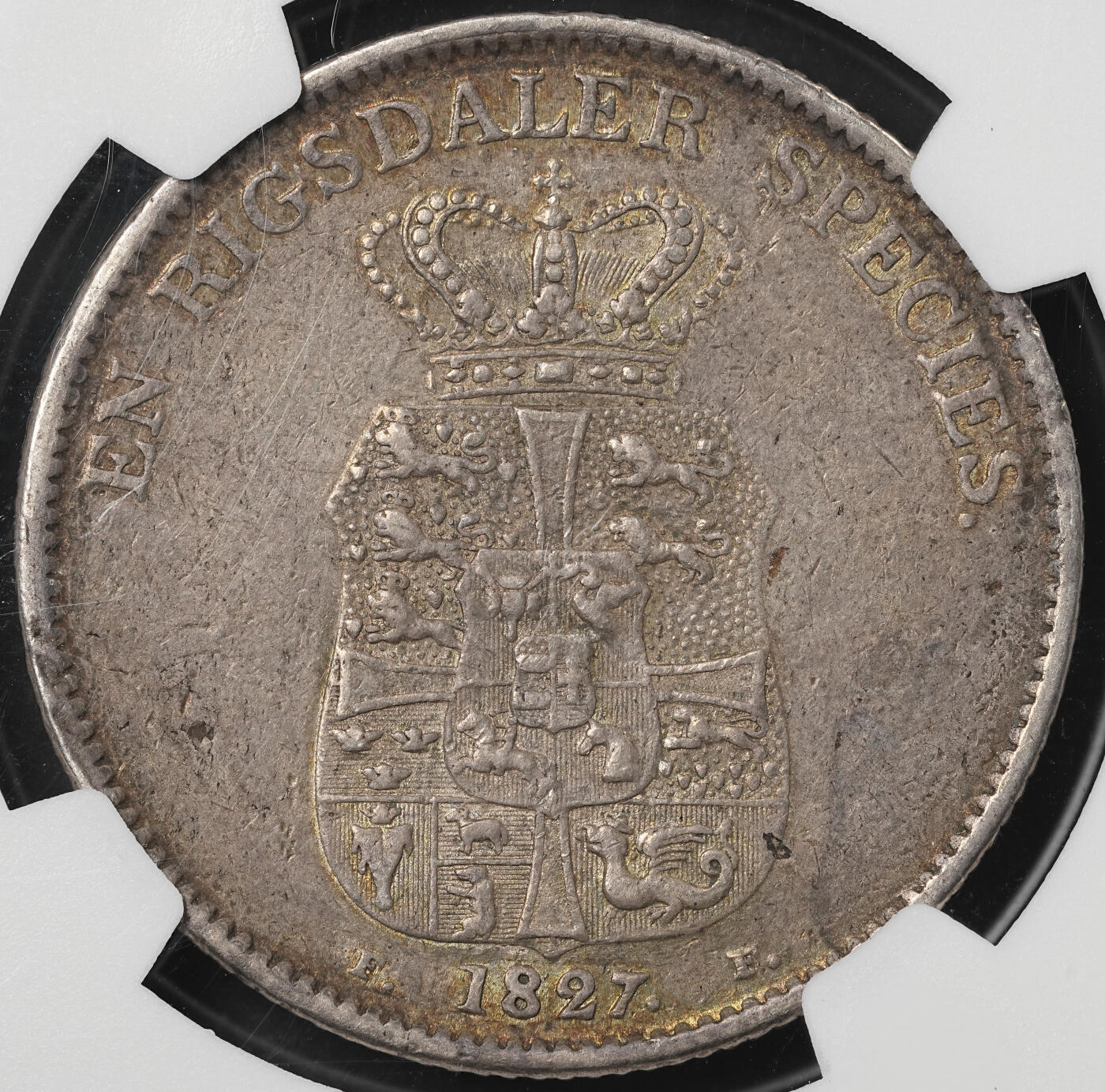 修遠堂世界钱币第五十四期 全场包邮 NGC XF45 1827年丹麦1 SPECIEDALER大银币