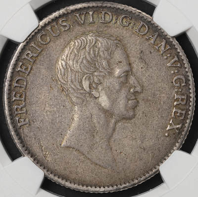 修遠堂世界钱币第五十四期 全场包邮 - NGC XF45 1827年丹麦1 SPECIEDALER大银币